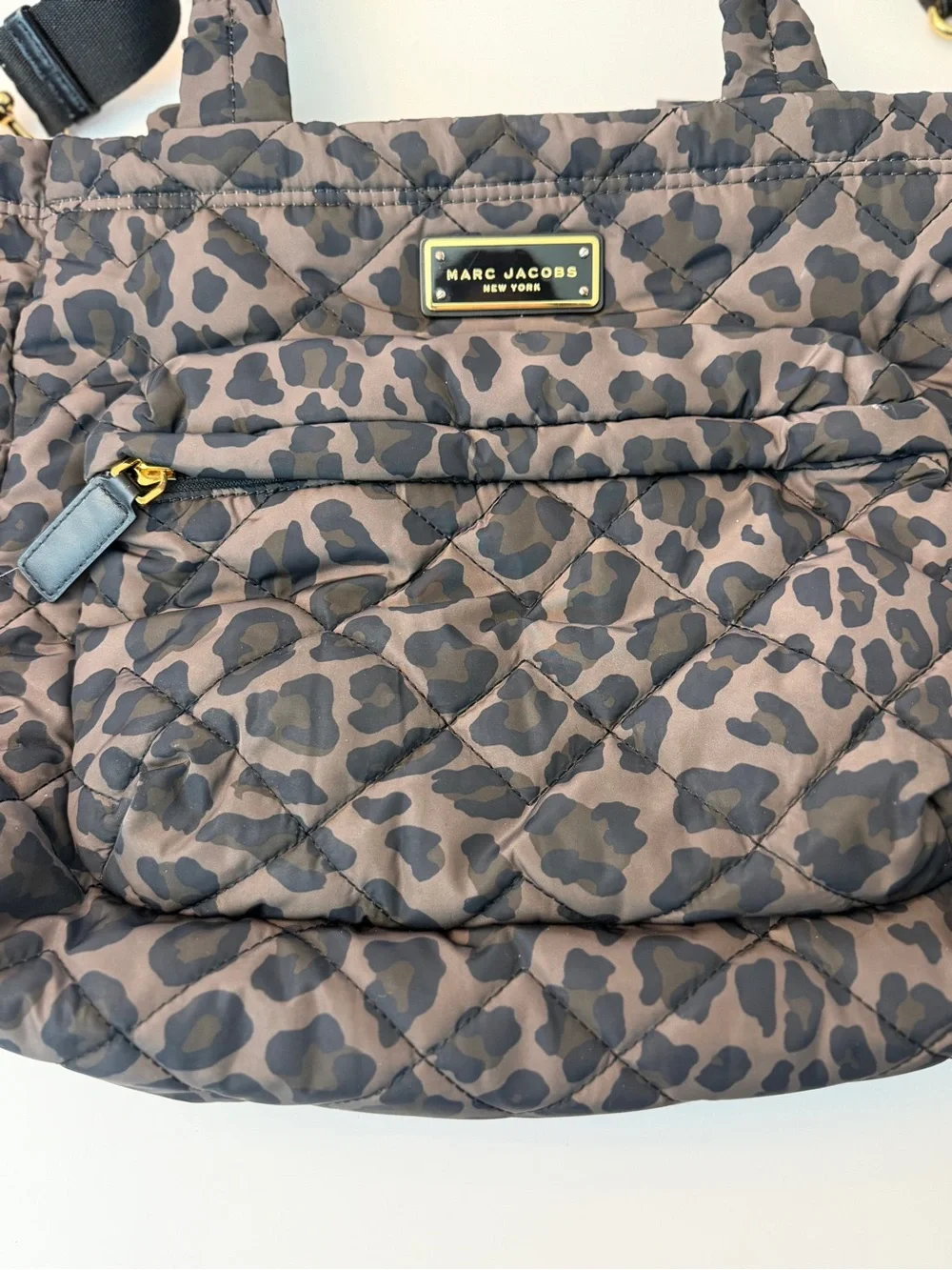 Marc Jacobs Leopard Print Quilted Diaper Bag